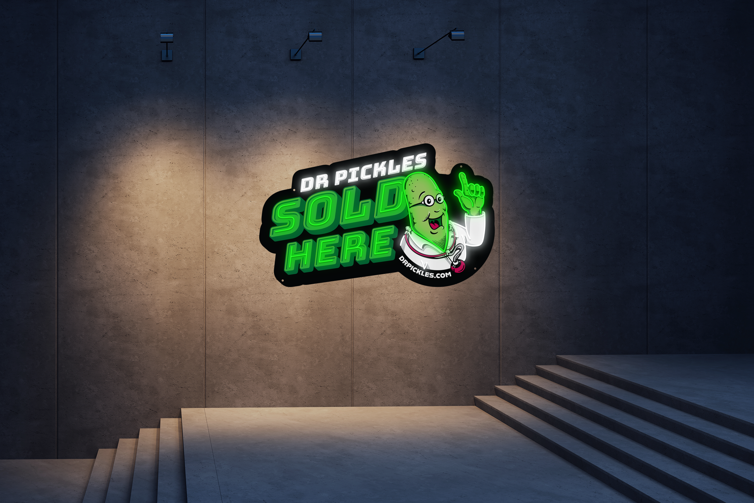 Dr Pickles “Sold Here” LED Neon Sign