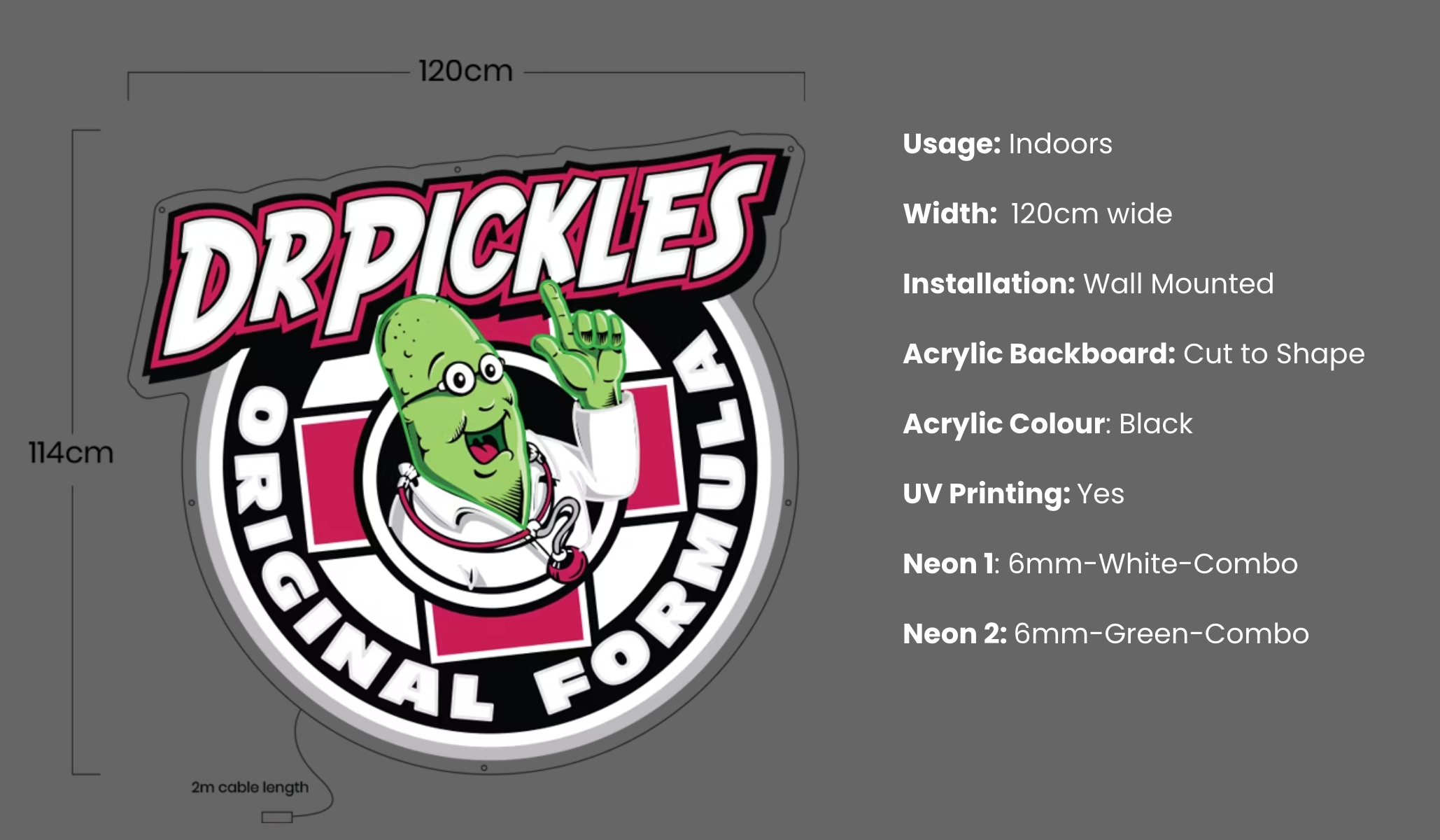 Dr Pickles Original Formula LED Neon Sign